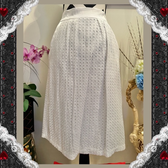 azel hazel hazel hazel haze White Eyelet Poll Over Skirt - Picture 1 of 6